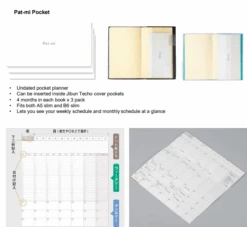 Kokuyo Jibun Pat-mi Pocket Diary [3 Pack] -Stationery Sale Shop pat mi