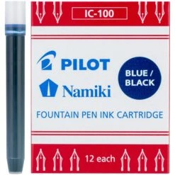 Pilot Namiki Fountain Pen Ink Cartridges, Blue/Black, 12pk