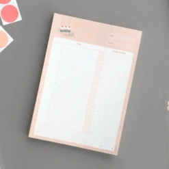 Iconic Daily Planner Memo Pad -Stationery Sale Shop peach