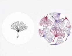 Perlenfischer Stamp - Ginkgo Leaf -Stationery Sale Shop perlenfischer a185 ginkgoblatt outline stempel 03