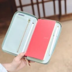 Hobonichi 2024 Weeks Zipper Cover [Minä Perhonen: Light Berry Green] -Stationery Sale Shop slide 02 22