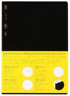 Stalogy 365Days Notebook (B5) - Black
