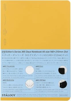 Stalogy 365 Days Notebook A5 - Dot Grid Paper -Stationery Sale Shop stalogy 365 days notebook a5 dotted yellow