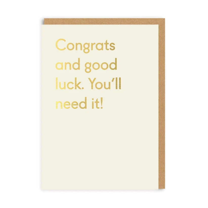 Ohh Deer Good Luck, You'll Need It Greeting Card 1 Ohh Deer Good Luck, You'll Need It Greeting Card