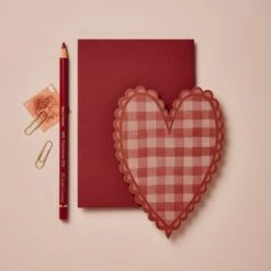Wanderlust Red Gingham Heart Card