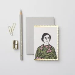 Wanderlust Woman In A Floral Dress Mini Card