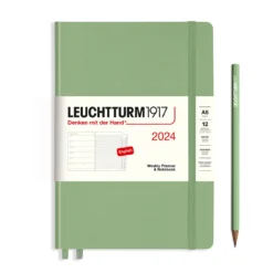 Leuchtturm1917 2024 Weekly Planner & Notebook (A5) -Stationery Sale Shop weekly planner notebook medium a5 2024 with booklet sage english 9e83492b a9cd 434e af95 24a71e88f981