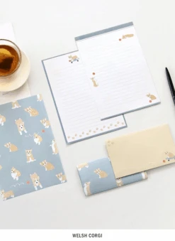 Iconic Pattern Letter Set V.2 -Stationery Sale Shop welsh corgi 1