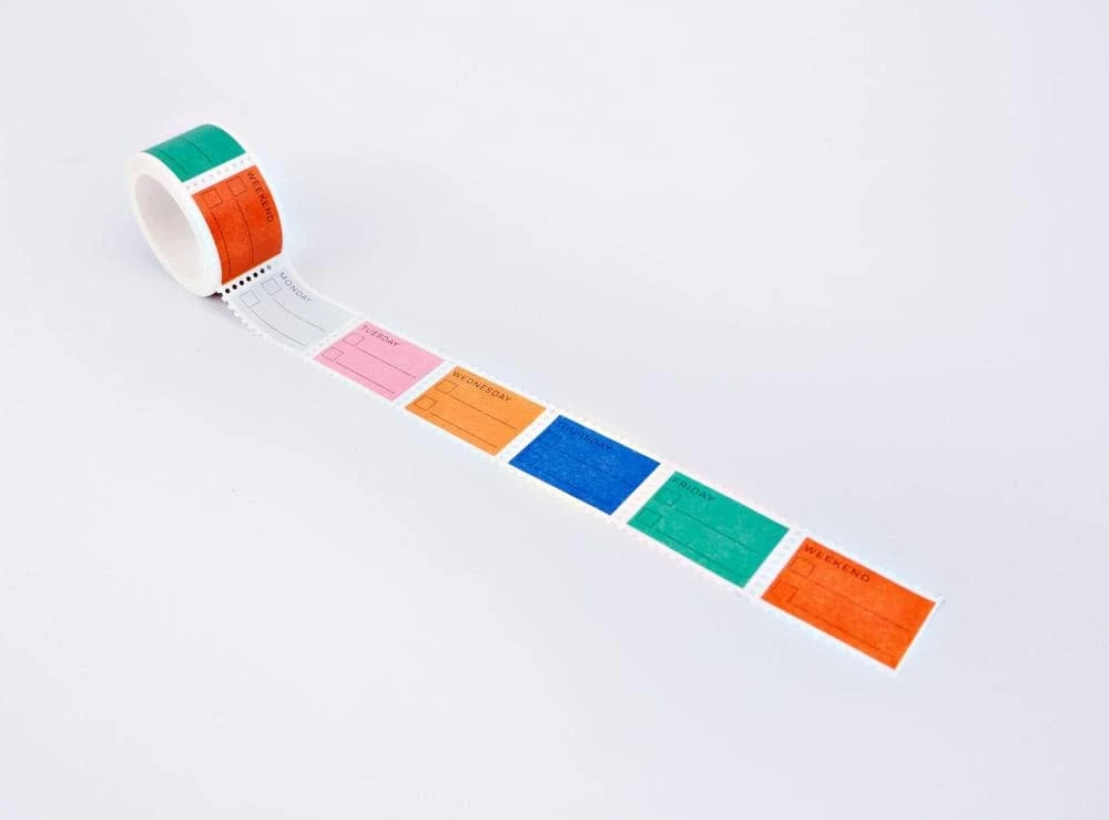 The Completist Primary Days Of The Week To Do Stamp Washi Tape 1 The Completist Primary Days Of The Week To Do Stamp Washi Tape