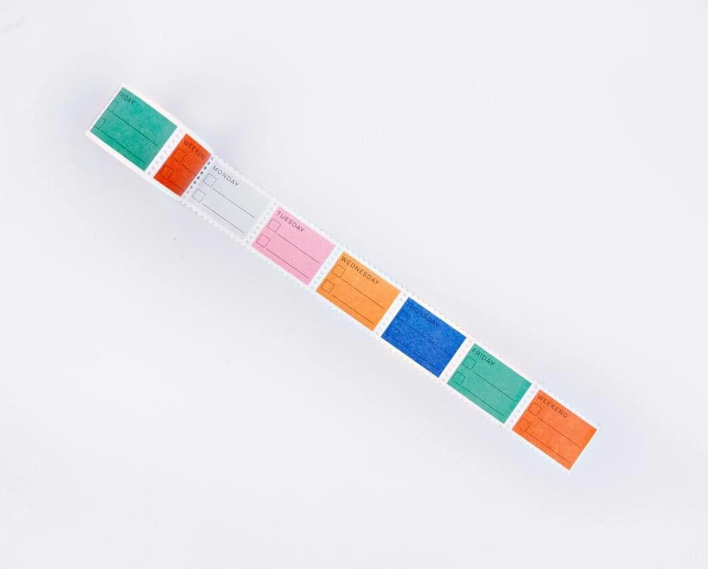 The Completist Primary Days Of The Week To Do Stamp Washi Tape 2 The Completist Primary Days Of The Week To Do Stamp Washi Tape - Image 2