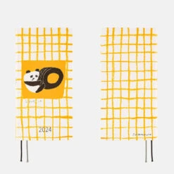 Hobonichi Weeks Japanese Edition April 2024 Start [Jin Kitamura: Love It (Panda) Yellow Plaid]
