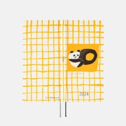 Hobonichi Weeks Japanese Edition April 2024 Start [Jin Kitamura: Love It (Panda) Yellow Plaid] -Stationery Sale Shop zoom 02 26