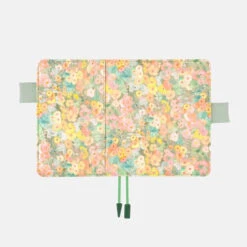 Hobonichi 2024 A6 Planner Cover [Liberty Fabrics: Hollyhocks Orange] -Stationery Sale Shop zoom 02 5