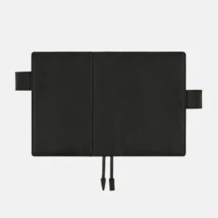 Hobonichi 2024 A6 Planner Cover [Leather: Taku Satoh Basic Black] -Stationery Sale Shop zoom 02 8